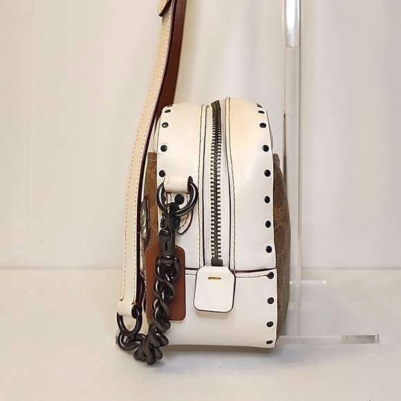 Coach Camera Bag Patches In Signature Tan Chalk - Picture 4 of 16